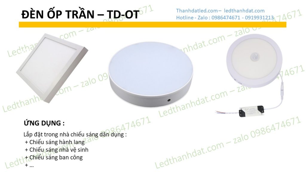 đèn led ốp trần