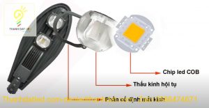 đèn đường led 100w lá oem Philips