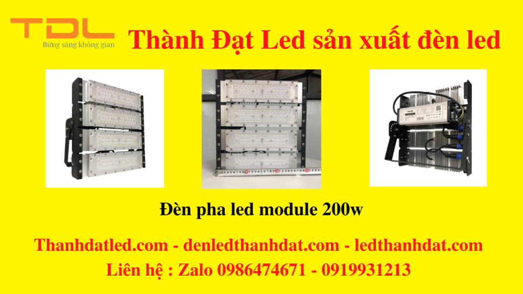 đèn pha led module 200w