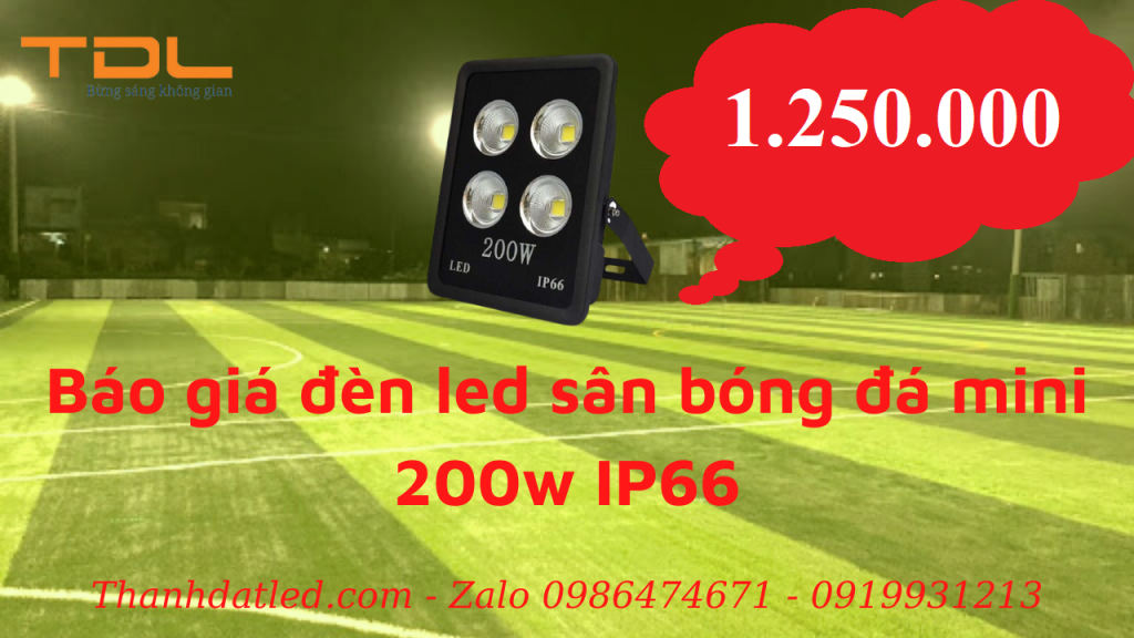 báo giá đèn led sân bóng đá 200w