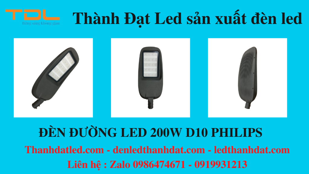 đèn chiếu sáng đường phố 200w