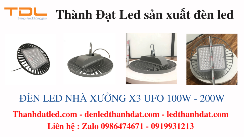 đèn nhà xưởng ufo 100w 150w 200w 