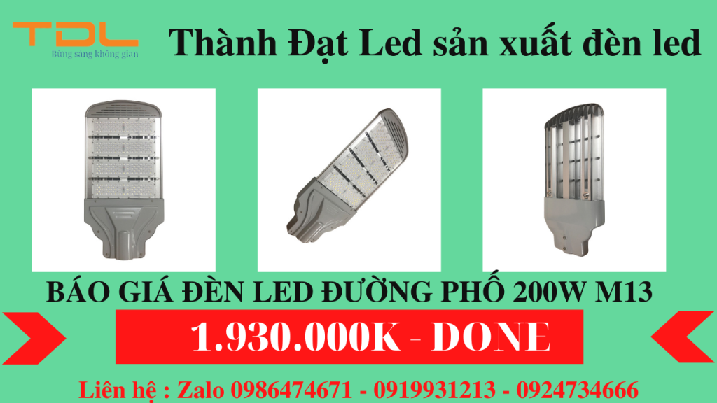 giá đèn đường led 200w