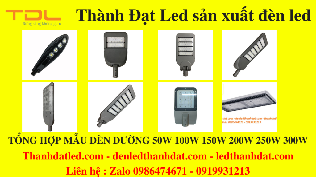 đèn led chiếu sáng đường phố 50w 100w 150w 200w 250w 300w