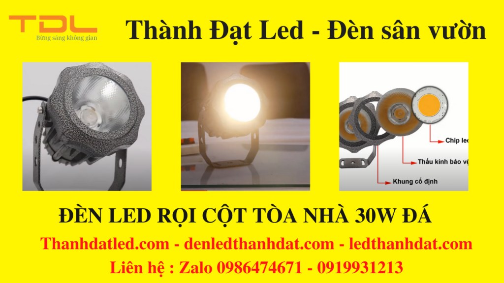 đèn led rọi cột 30w