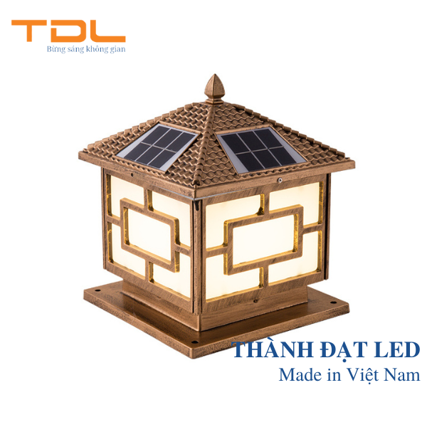 đèn led năng lượng mặt trời trụ cổng 30cm