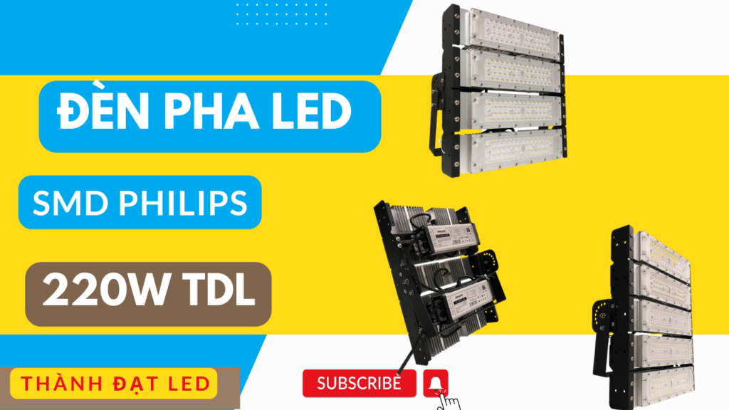 Đèn pha led module SMD PHILIPS sân bóng chuyền 220w