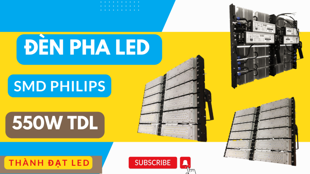 Đèn pha led module SMD PHILIPS sân bóng chuyền 550w