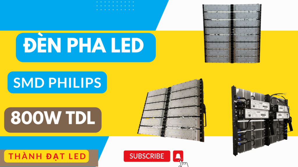 Đèn pha led module SMD PHILIPS sân bóng chuyền 800w