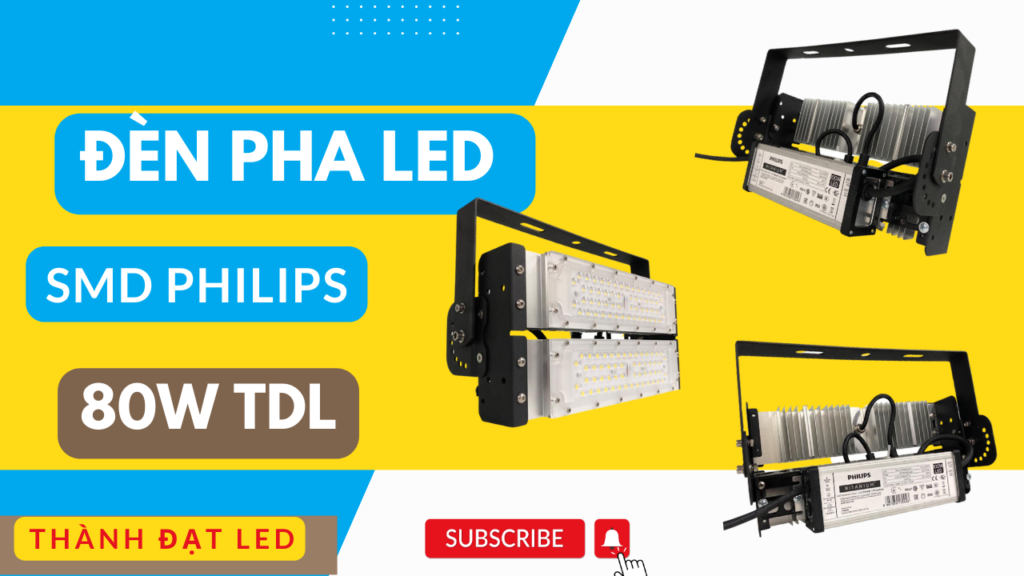 Đèn pha led module SMD PHILIPS sân bóng chuyền 80w