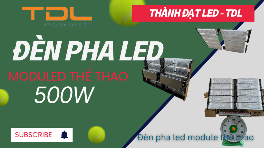 đèn pha led sân thể thao chống chói 500w: TDLF-MTT500