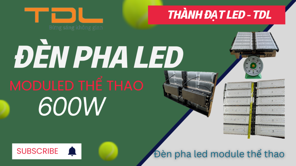 đèn pha led sân thể thao chống chói 600w: TDLF-MTT600