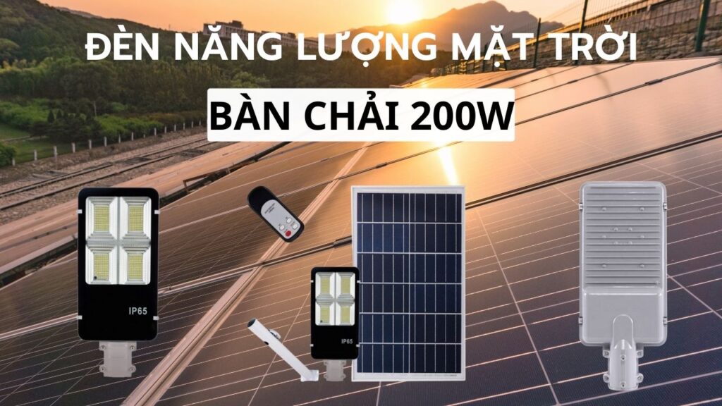 Đèn đường nông thôn năng lượng mặt trời 200w giá rẻ l Đèn năng lượng mặt trời Hà Nội