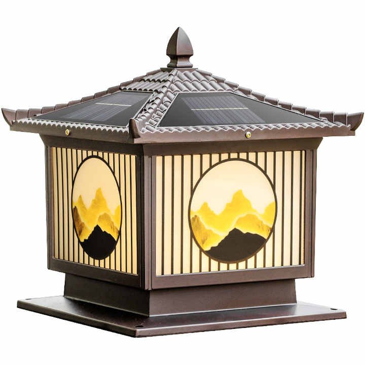 Đèn trụ cổng năng lượng mặt trời 25cm (TDL-TCNL01) Thành Đạt Led