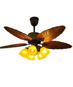 Quạt trần Đèn trang trí 167 cánh gỗ tự nhiên 5 Cánh