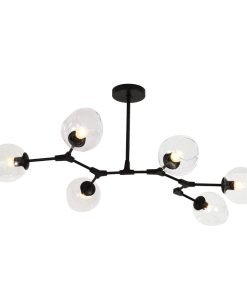 Đèn thả hiện đại chao vàng và chao khói 23N5 Thành Đạt