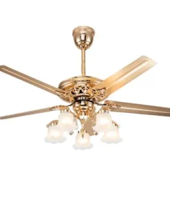 Quạt trần đèn trang trí phòng khách 103 cánh kim loại