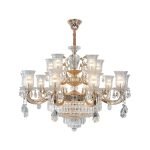 Đèn trang trí thả thân đồng pha lê K9 cao cấp 6651T15 Thành Đạt