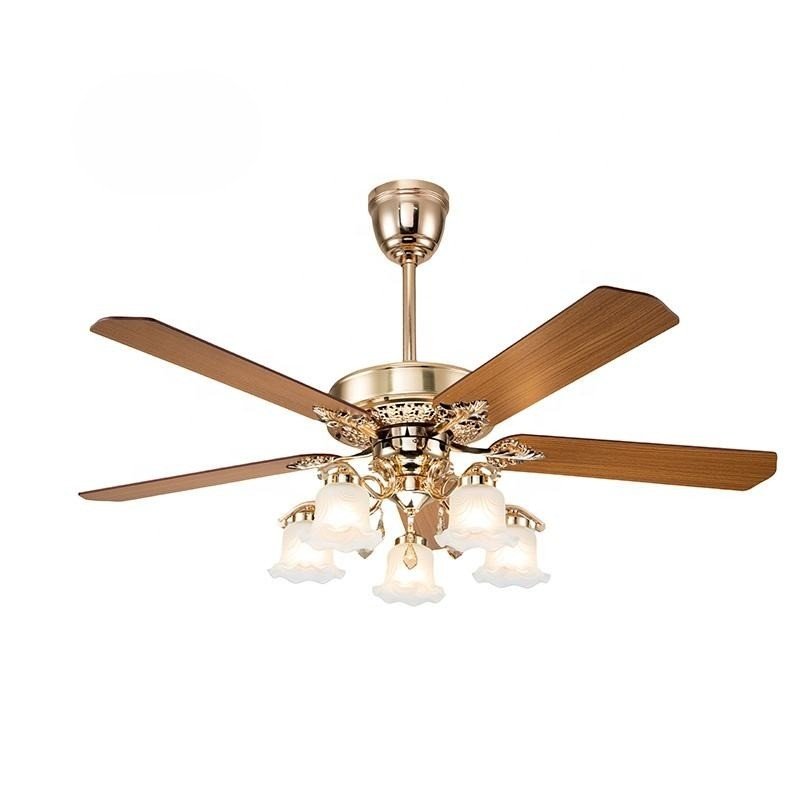 Quạt trần đèn trang trí phòng khách 103 Cánh gỗ Plywood- Thành Đạt Led